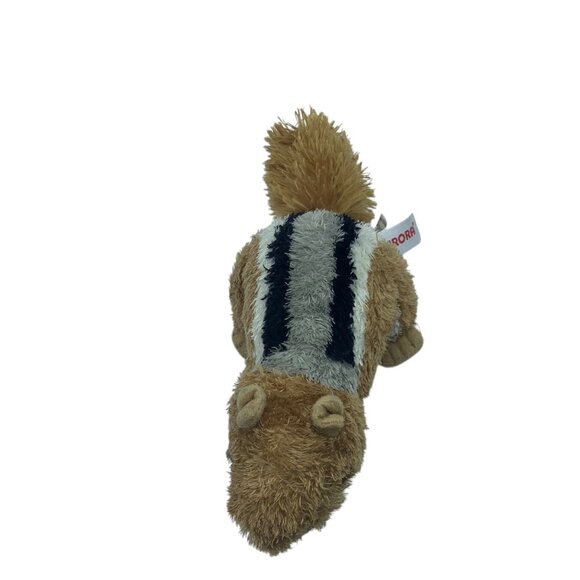 Aurora Plush Chip Chipmunk Stuffed Animal Toy 8" Brown Black Stripe Mini Flopsie - Picture 2 of 12
